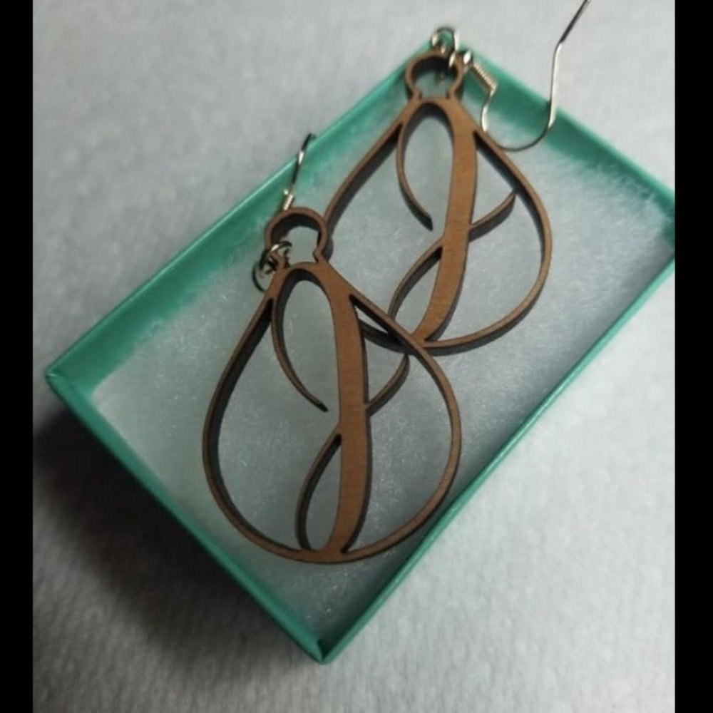 Monogram Earrings - Picture 2 of 2